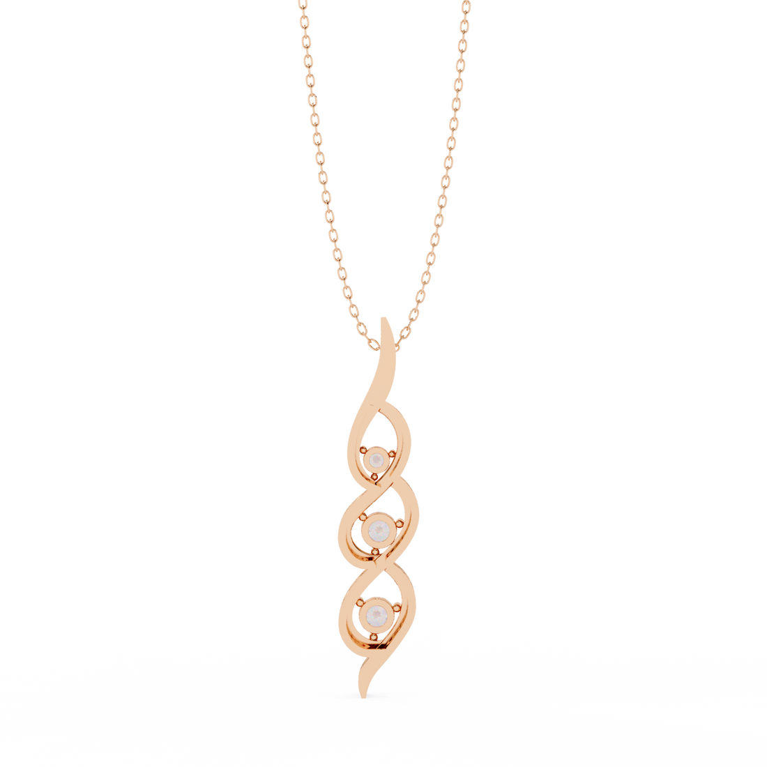 Lab grown Infinity Twist Diamond Pendant