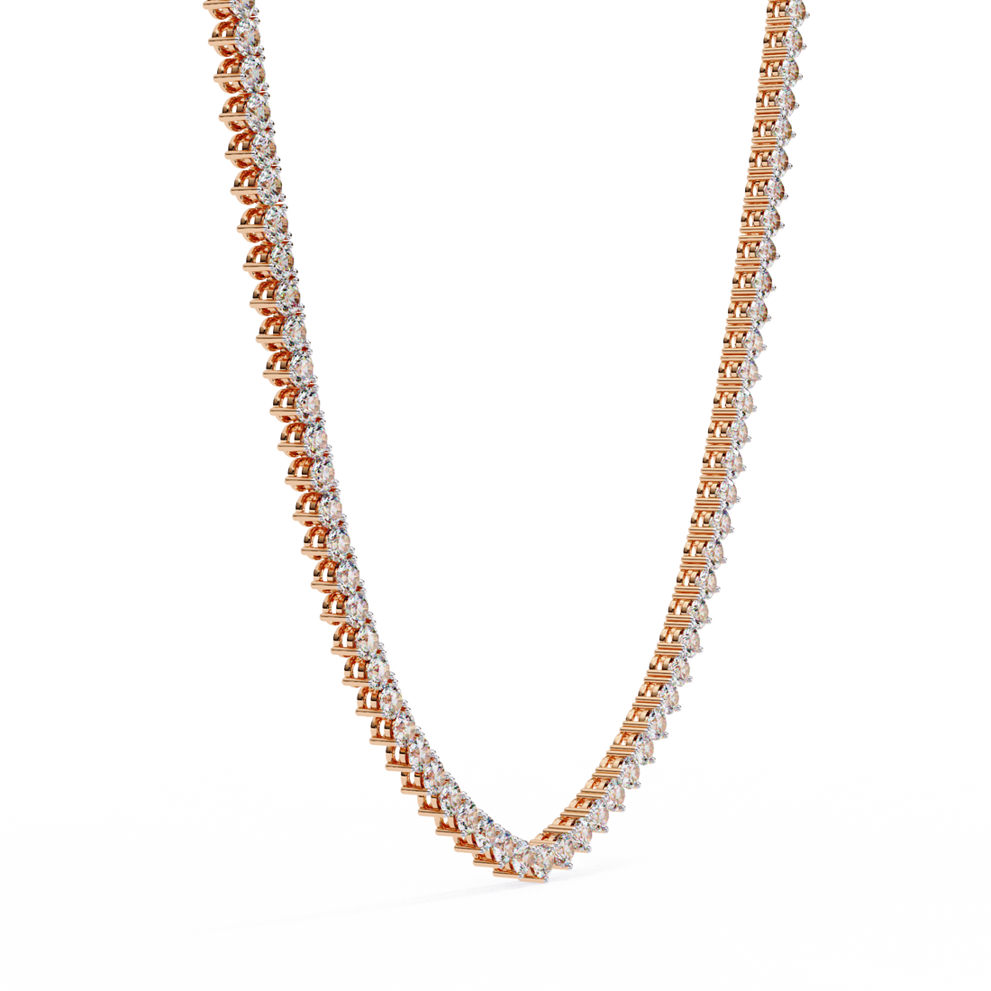 Lab grown Round Diamond Tennis chain (16 inch)