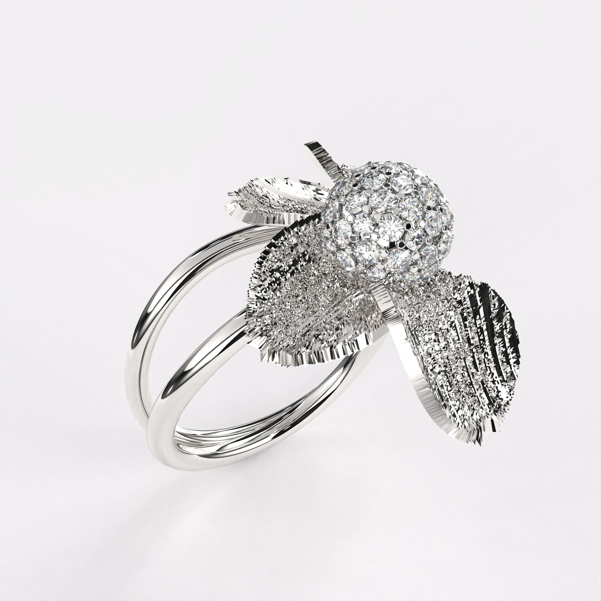 Leaflet Design Diamond Ring