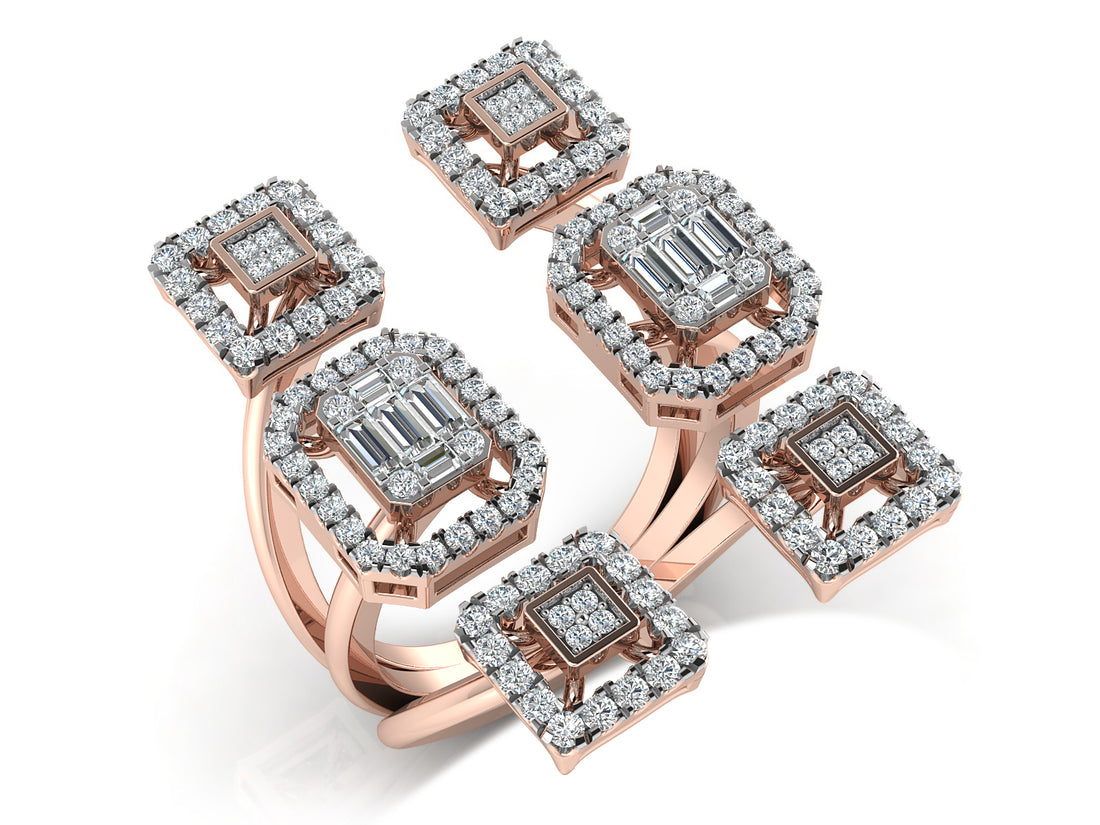 Leafy Autumn Cocktail Ring 5