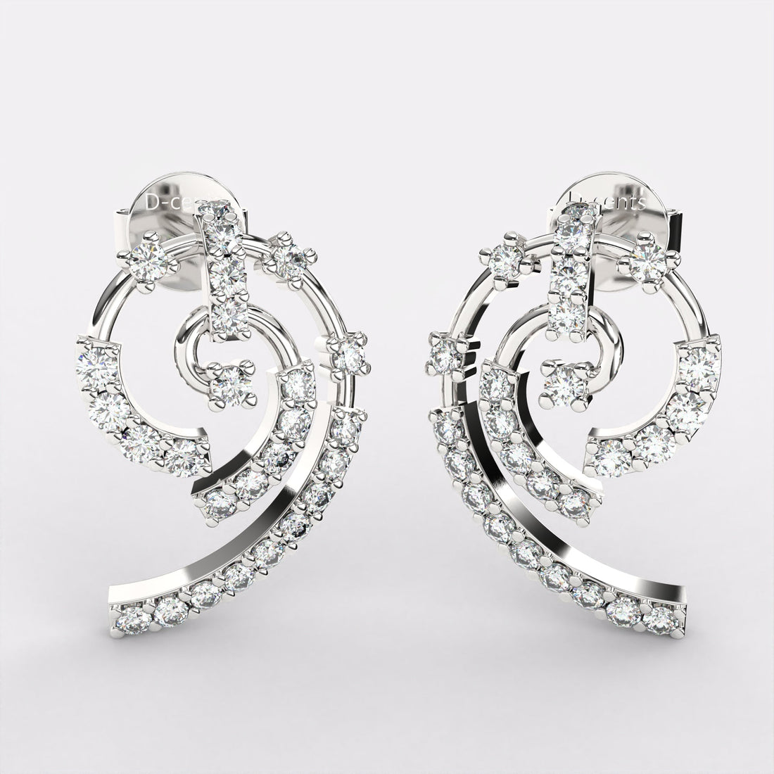 Legacy Loops Diamond Earrings In 925 Silver