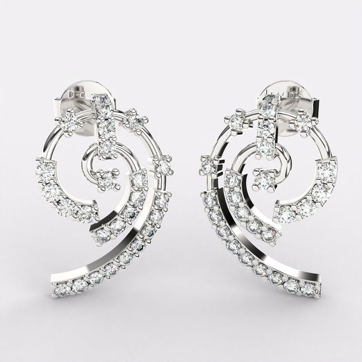 Legacy Loops Diamond Earrings In 925 Silver