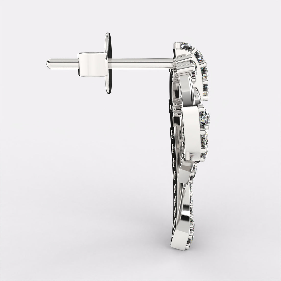 Legacy Loops Diamond Earrings In 925 Silver