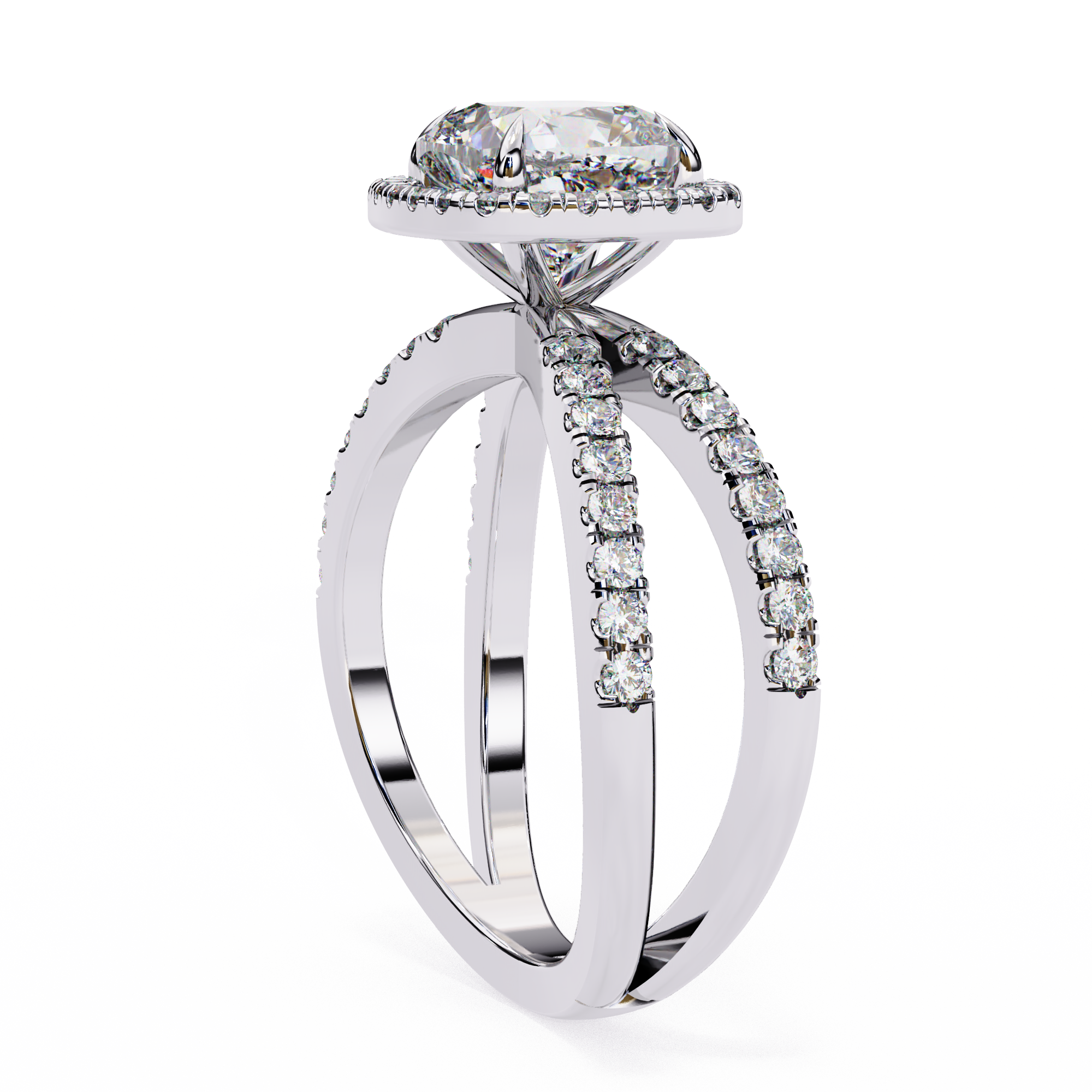 Lily Embrace Cushion Diamond Ring11