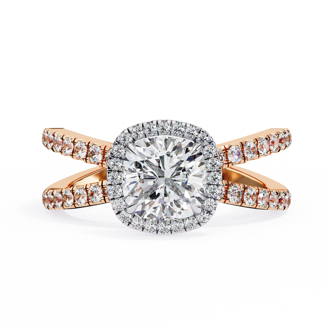 Lily Embrace Cushion Diamond Ring5