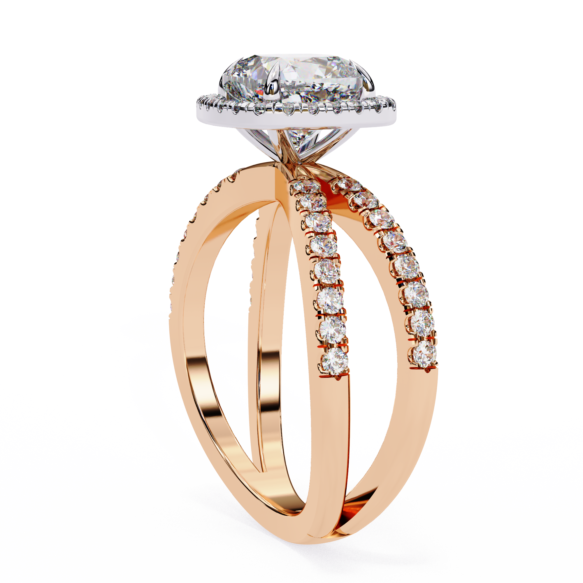 Lily Embrace Cushion Diamond Ring7