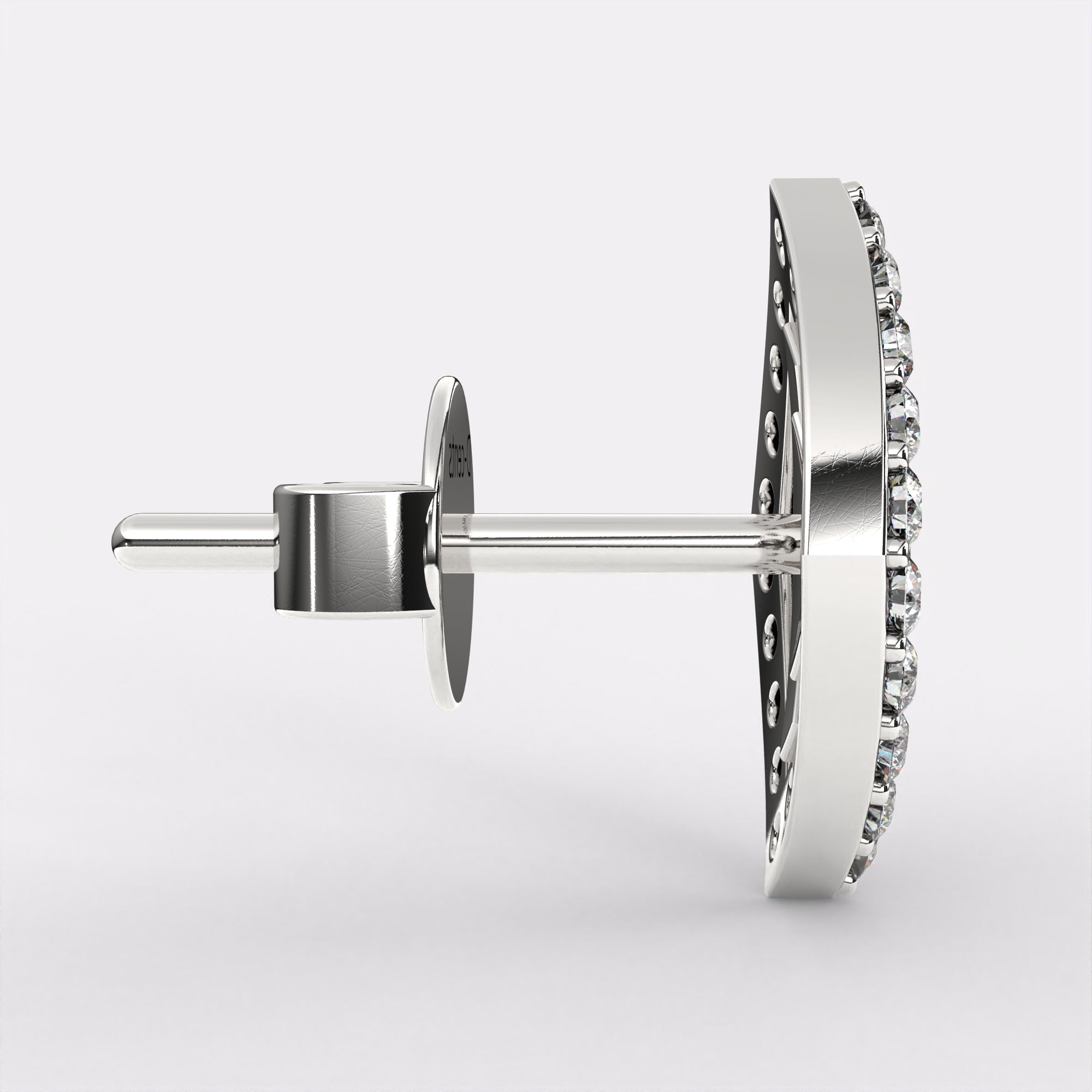 Linea Luxe Diamond Stud Earrings In 925 Silver