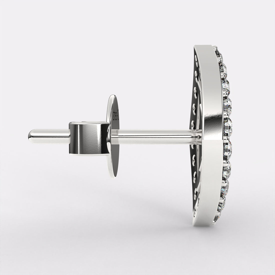 Linea Luxe Diamond Stud Earrings In 925 Silver