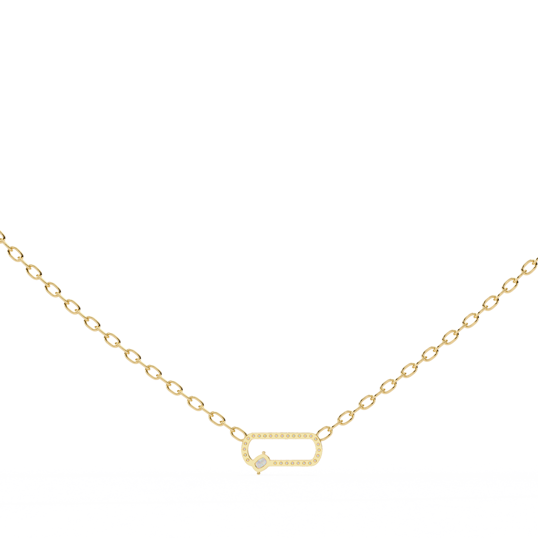 Loop Diamond pendant with chain