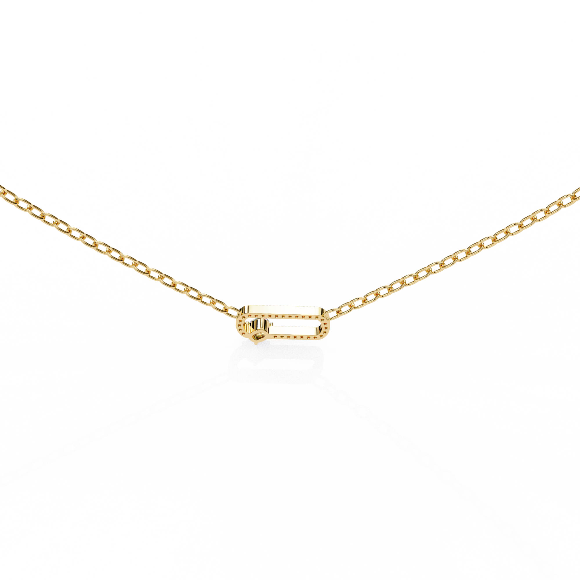 Loop Diamond pendant with chain