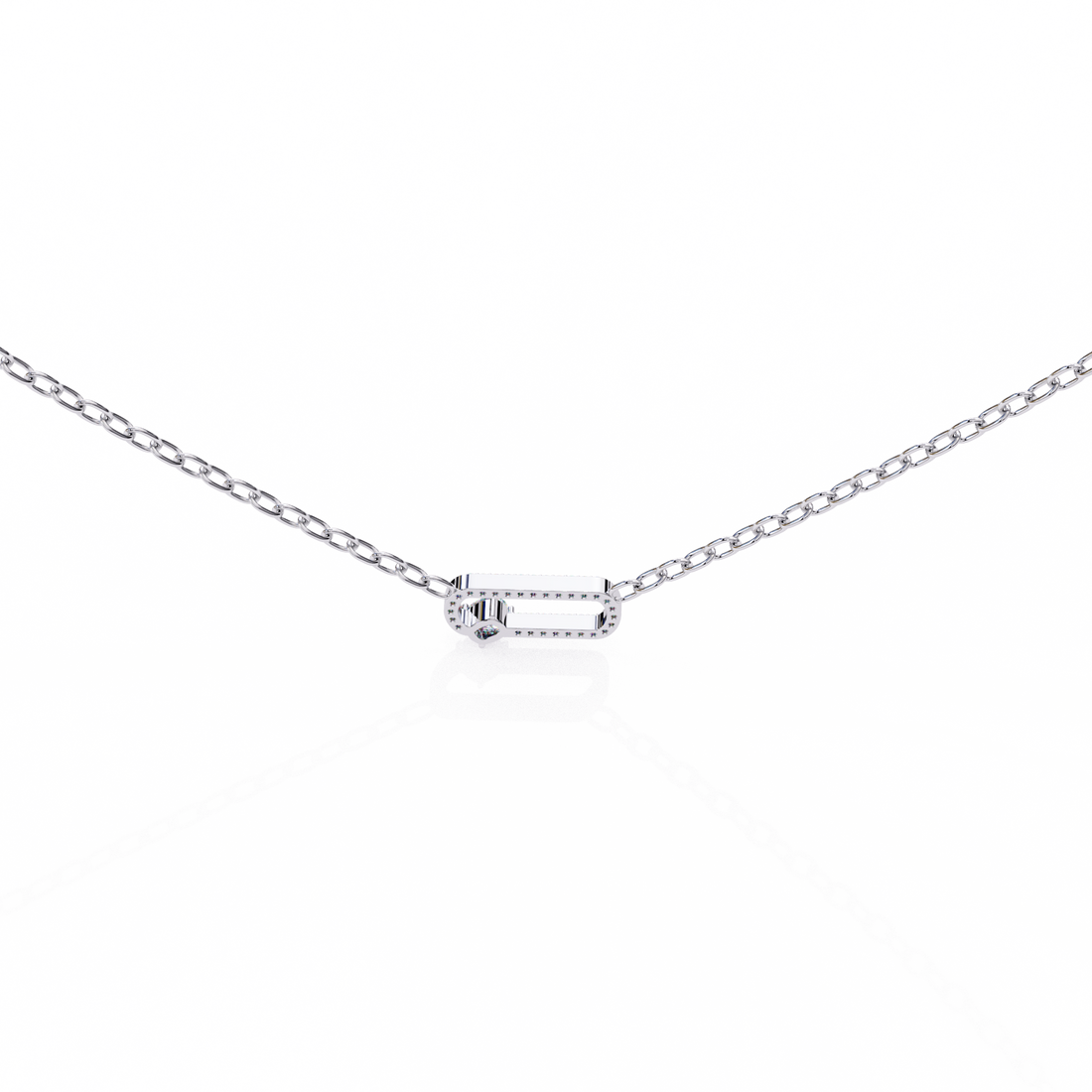 Loop Diamond pendant with chain