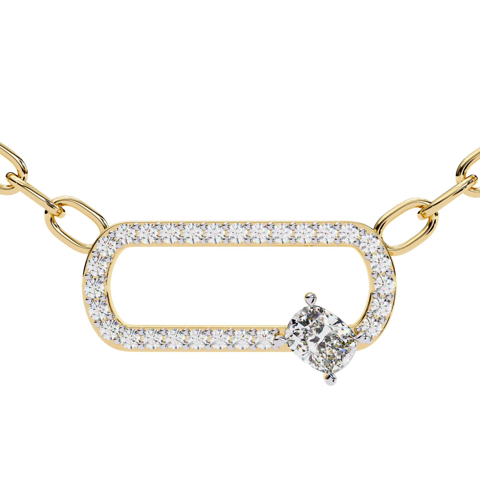 Loop Diamond pendant with chain