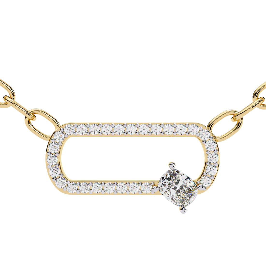 Loop Diamond pendant with chain