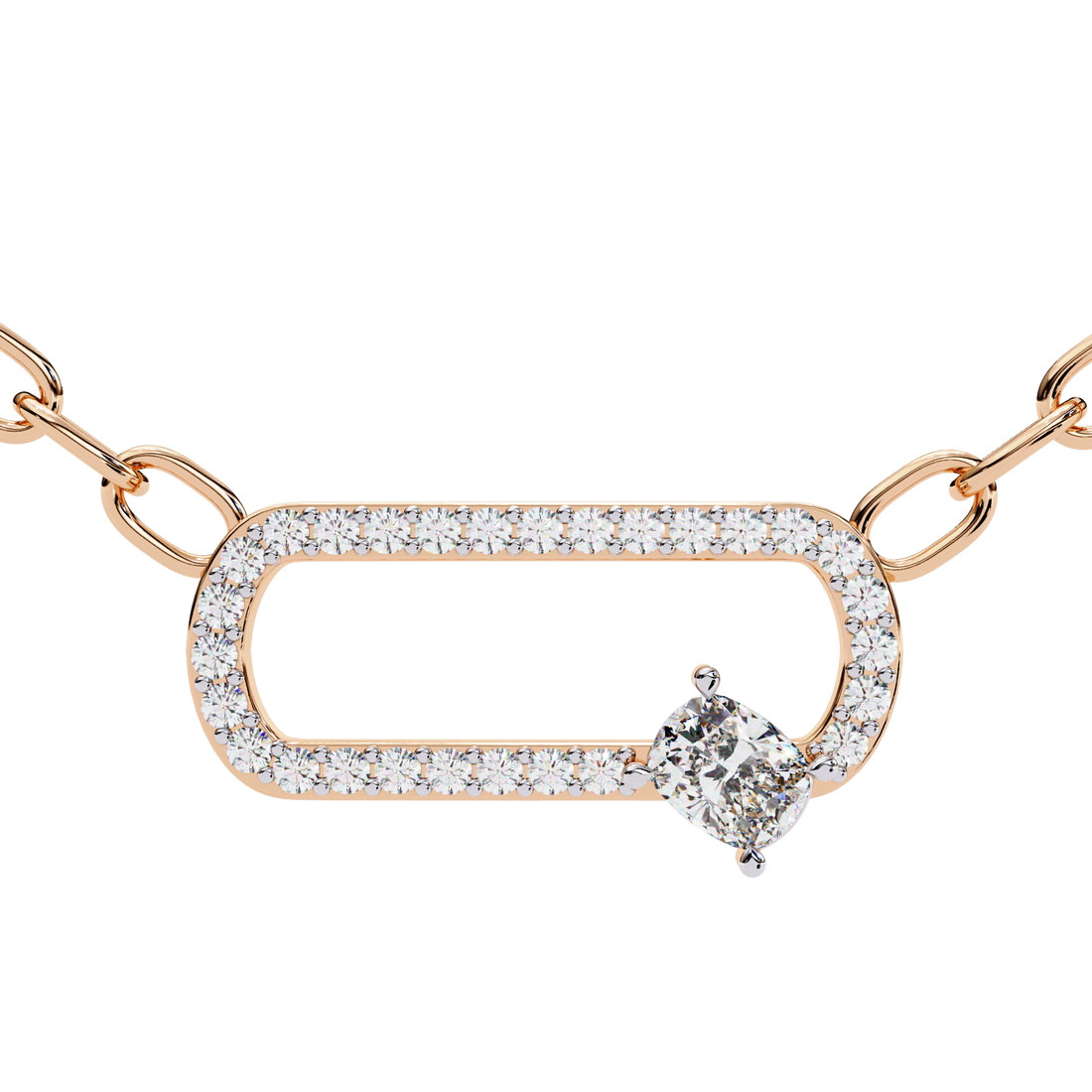 Loop Diamond pendant with chain