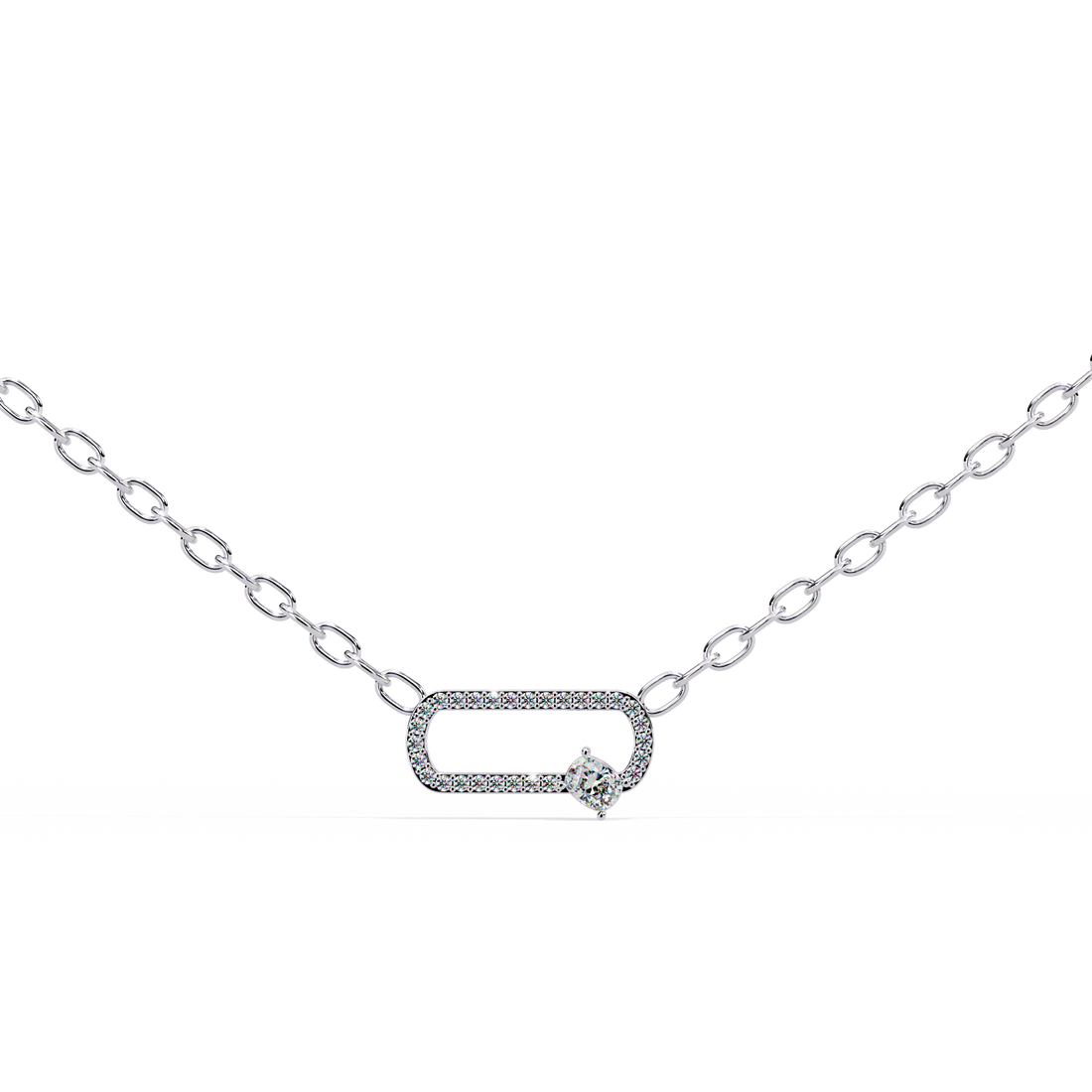 Loop Diamond pendant with chain
