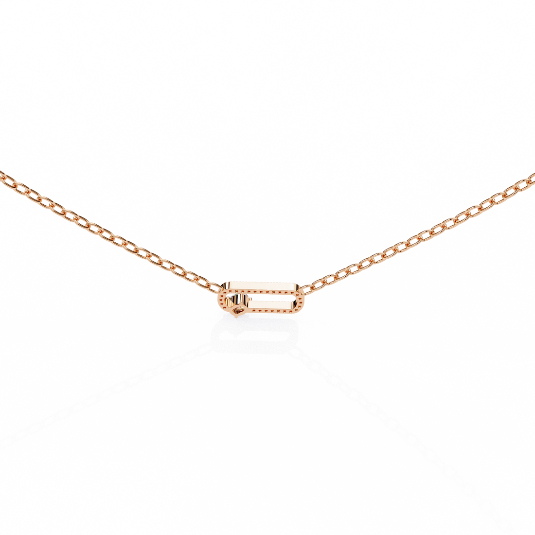 Loop Diamond pendant with chain