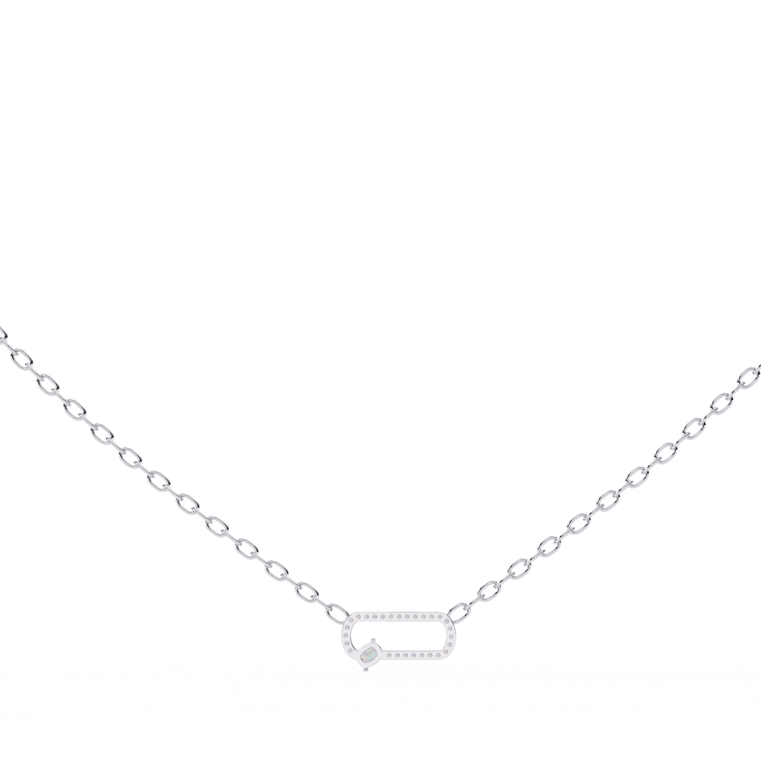 Loop Diamond pendant with chain