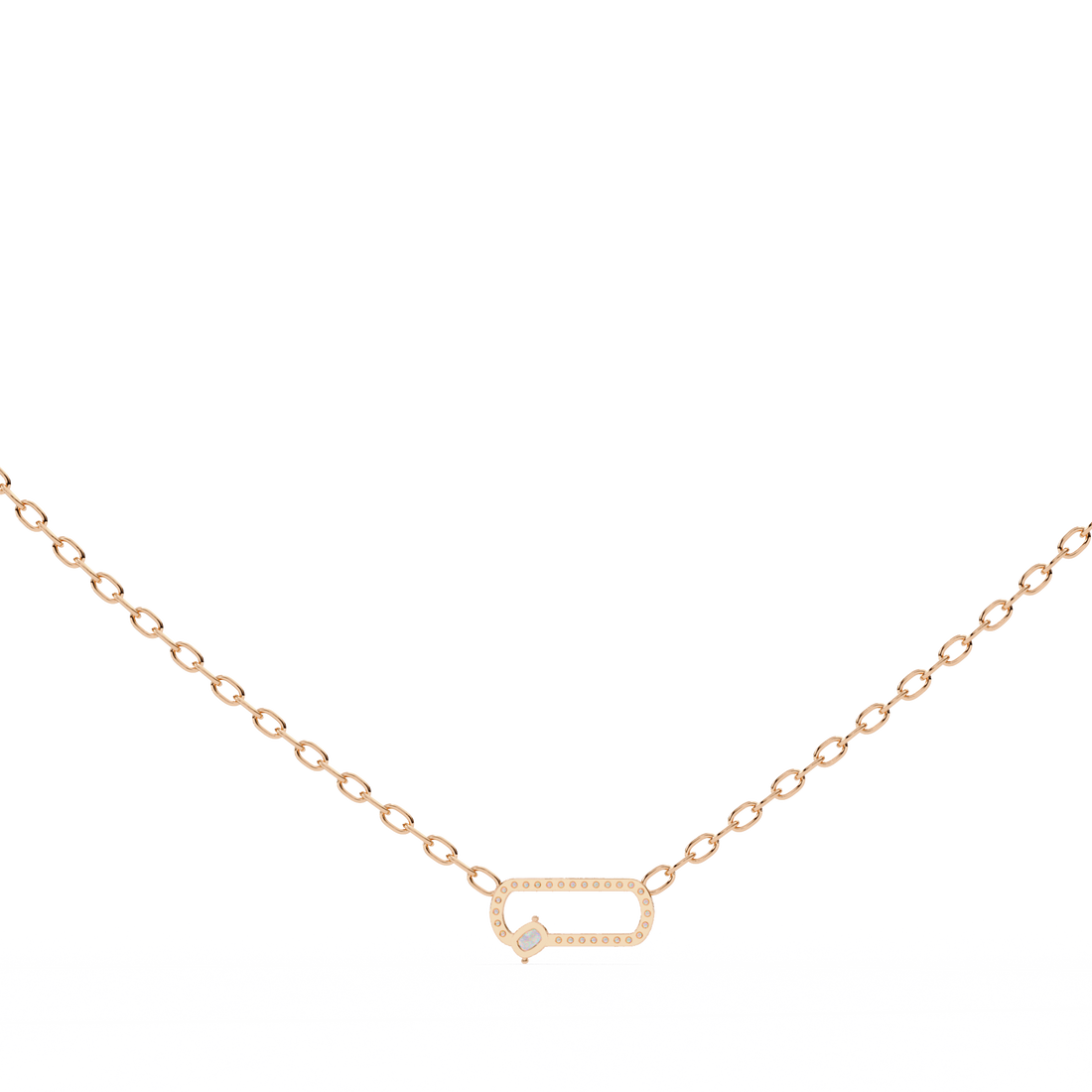 Loop Diamond pendant with chain