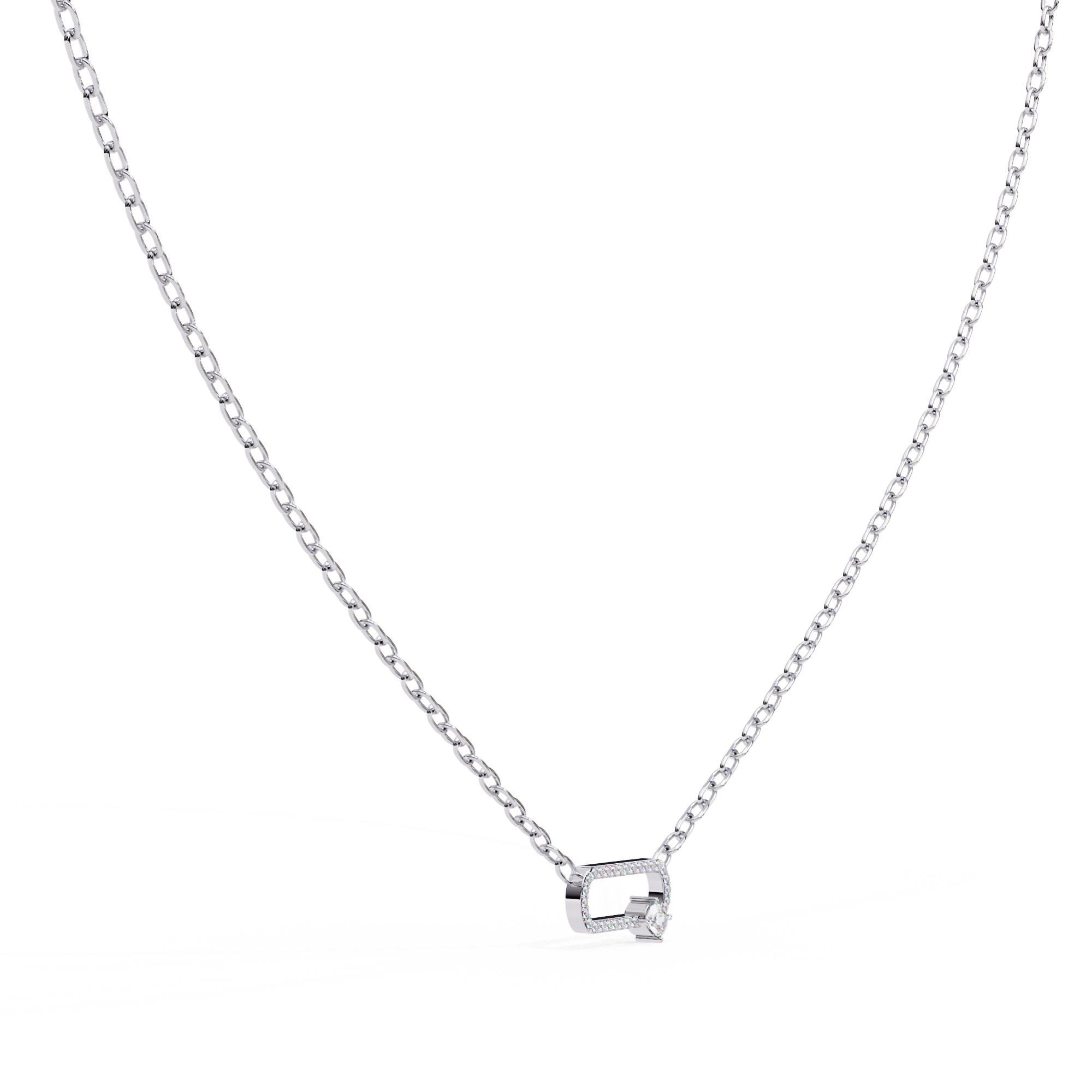 Loop Diamond pendant with chain