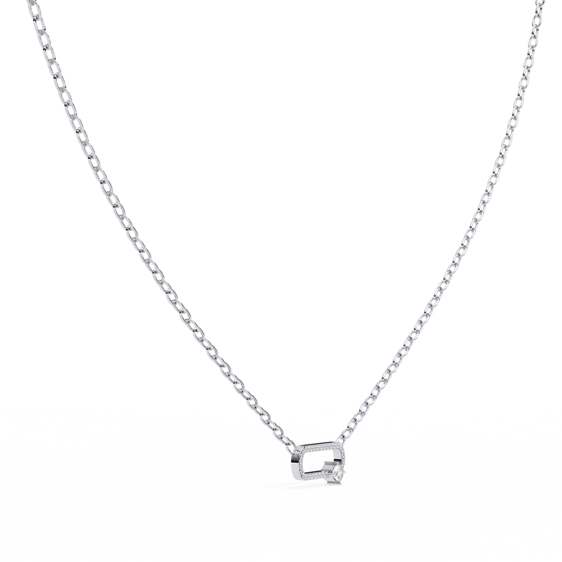 Loop Diamond pendant with chain