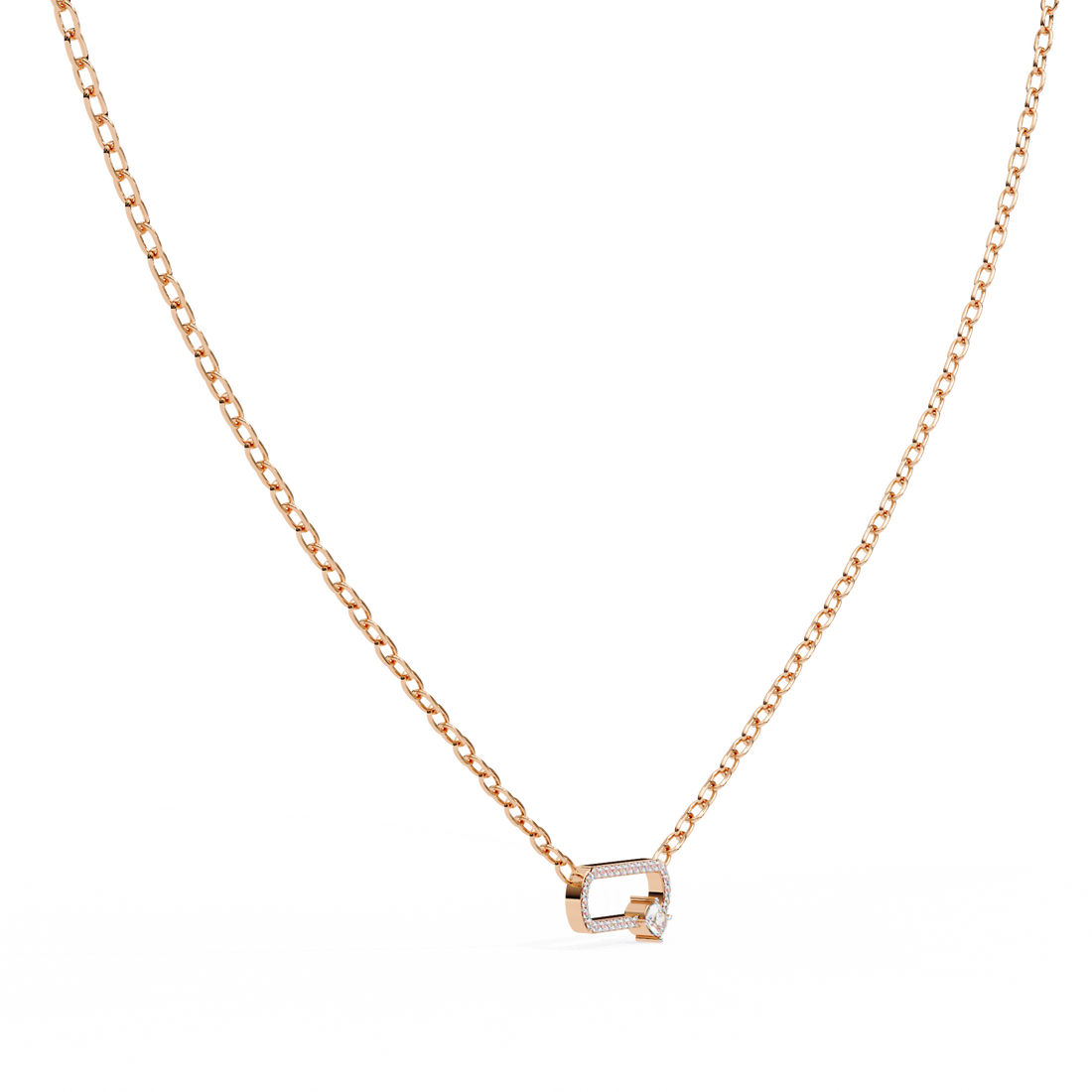 Loop Diamond pendant with chain