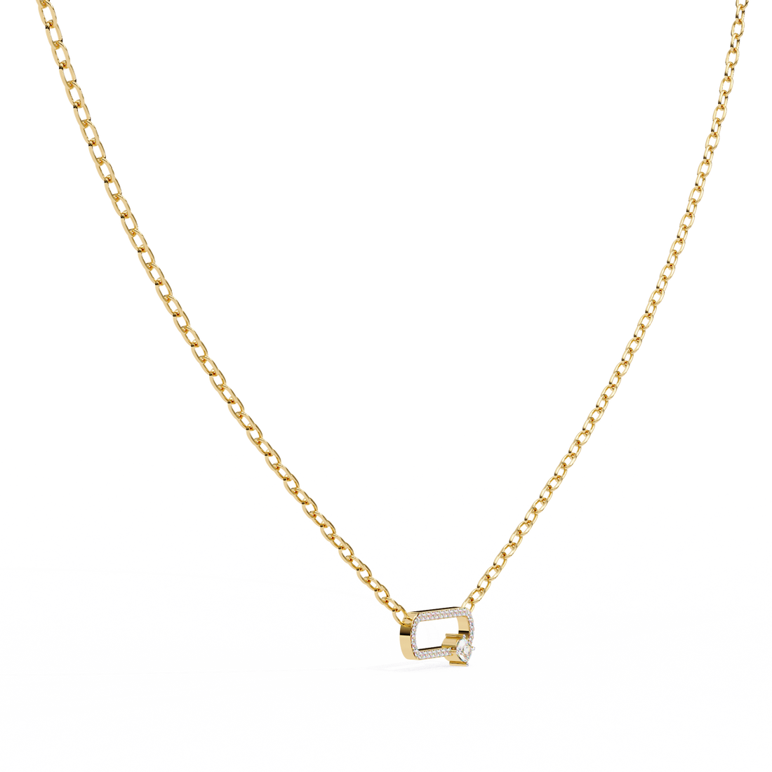 Loop Diamond pendant with chain
