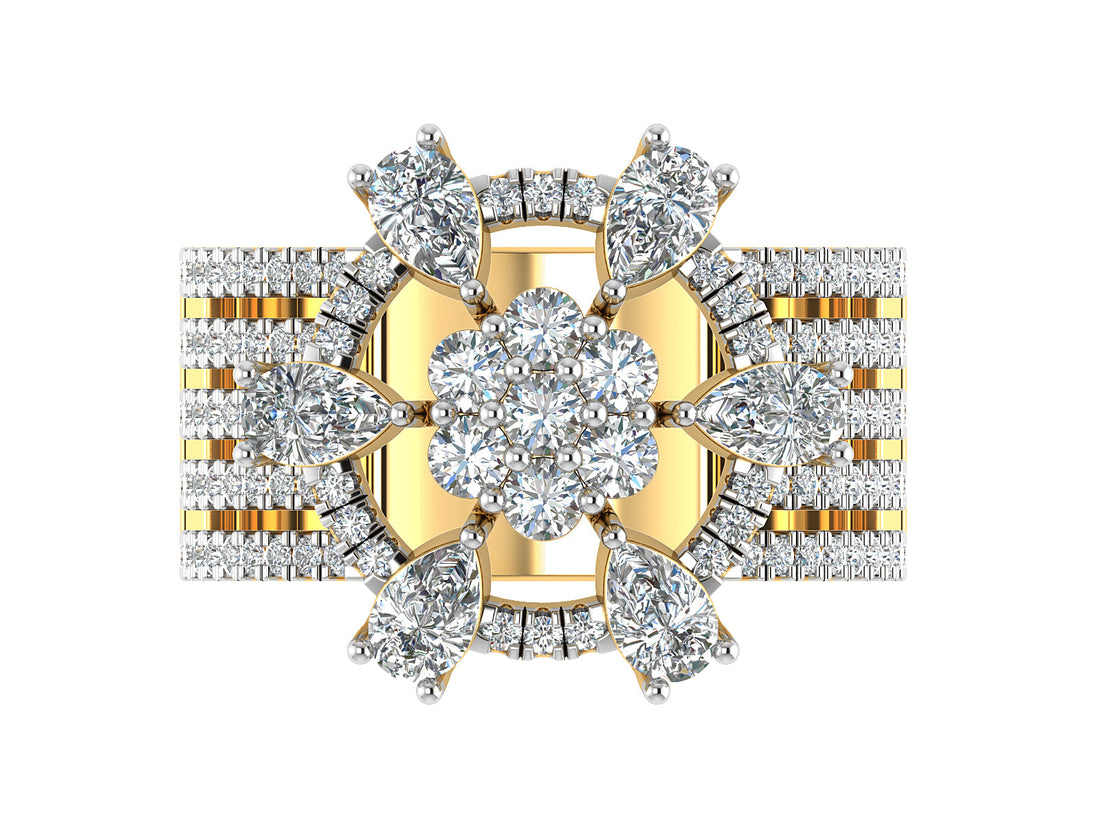 Luminous Blossom Diamond Ring