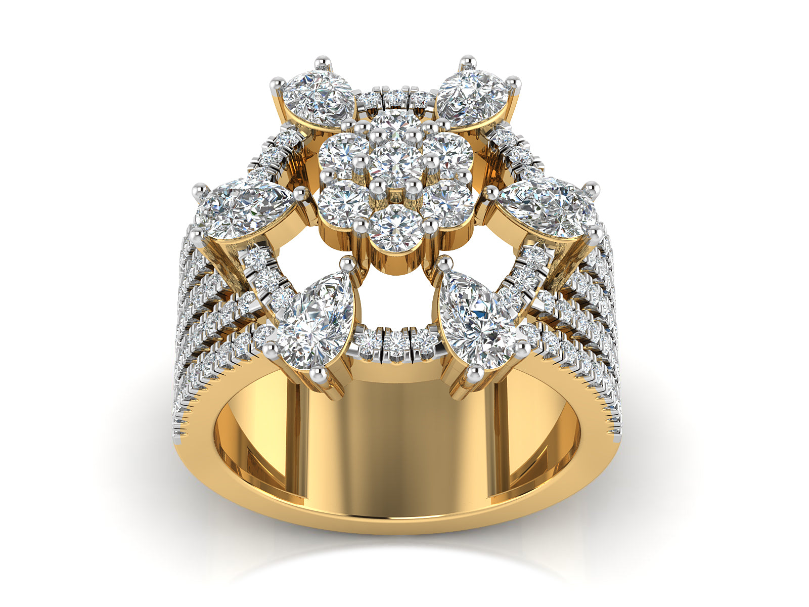 Luminous Blossom Diamond Ring 2