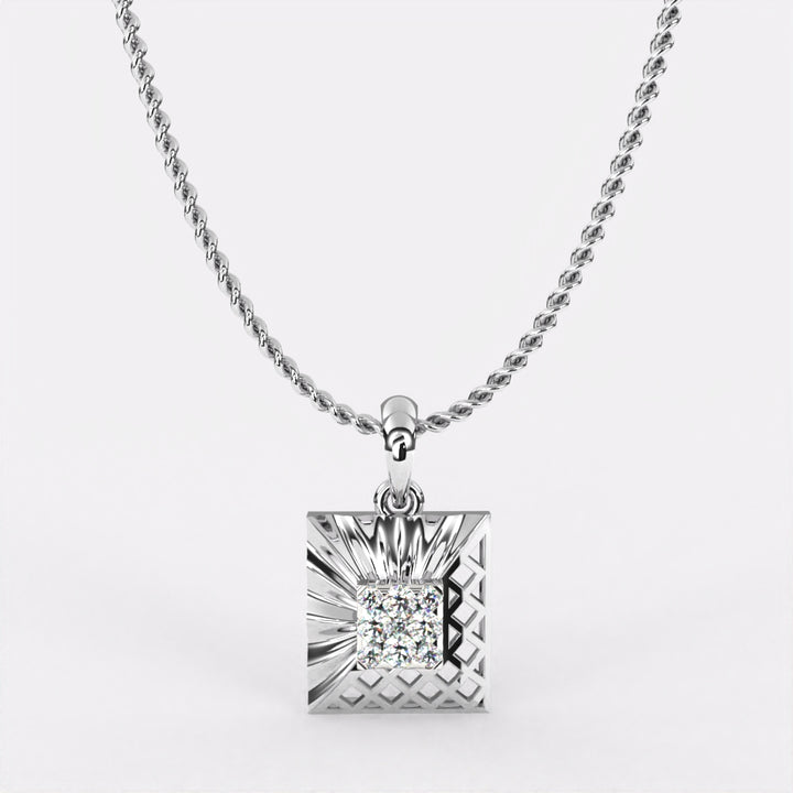 Lustrous Loop Diamond Pendant in 925 Silver