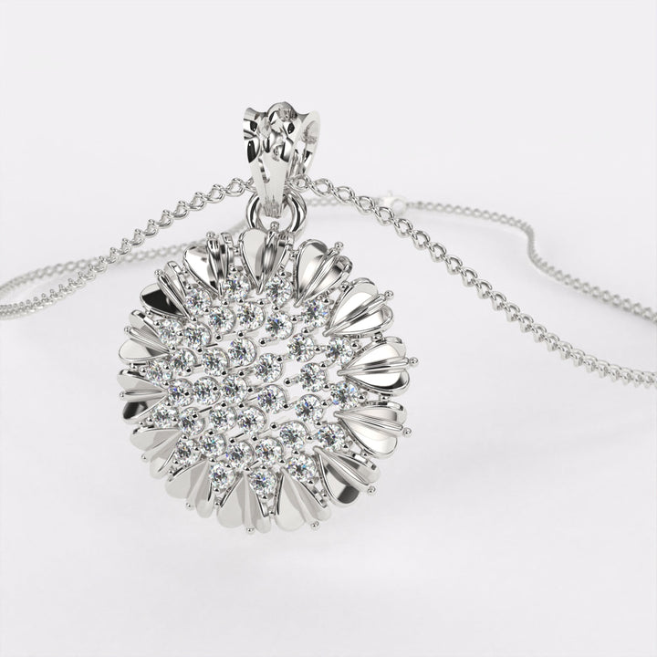 Luxe Diamond Pendant In 925 Silver