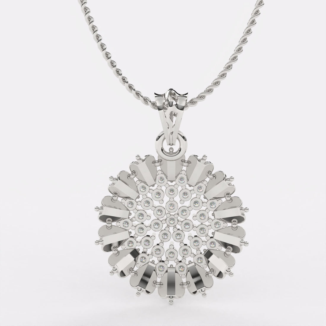 Luxe Diamond Pendant In 925 Silver