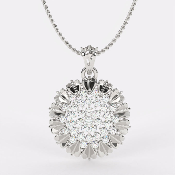 Luxe Diamond Pendant In 925 Silver