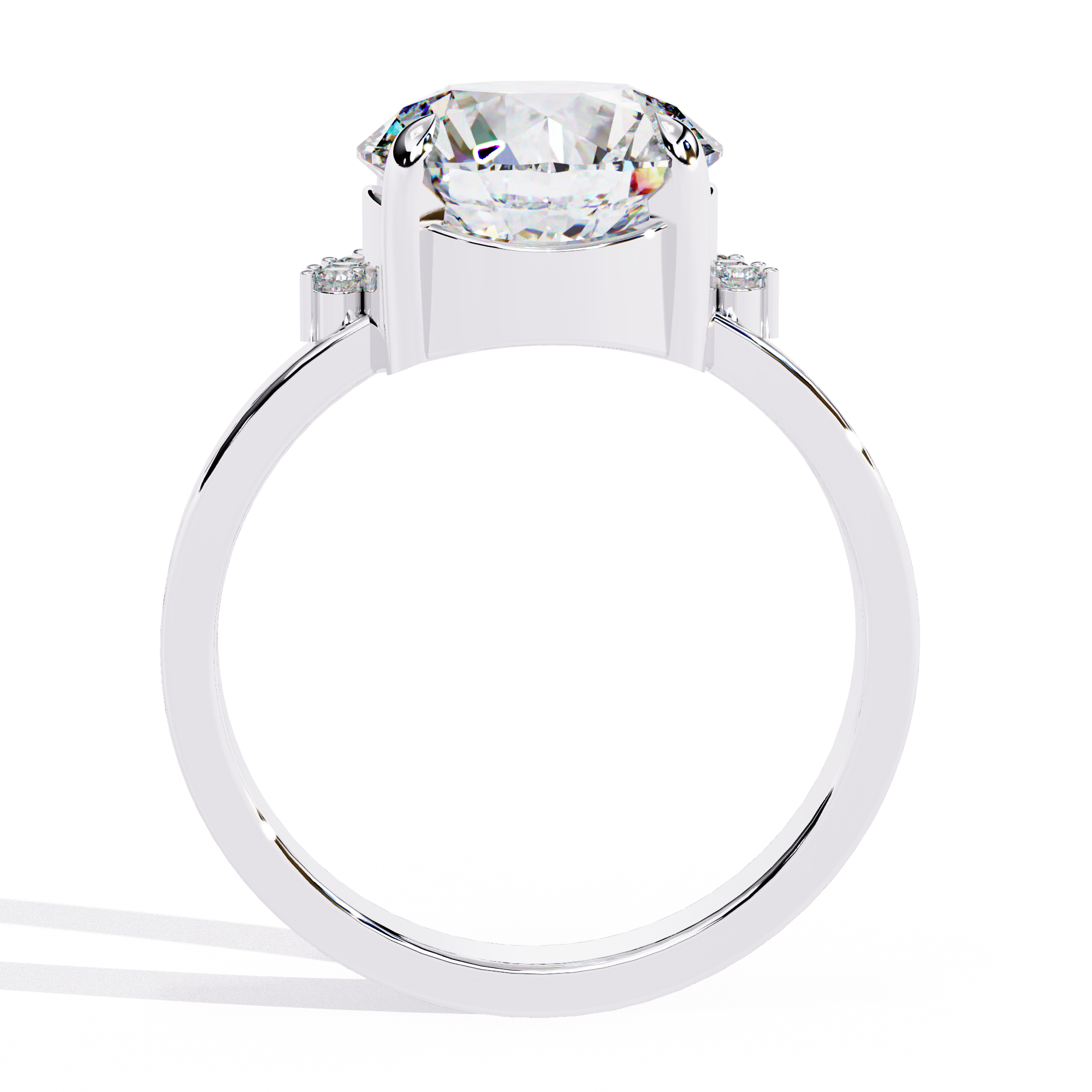 Luxe Halo Starburst Lab Diamond Ring 11