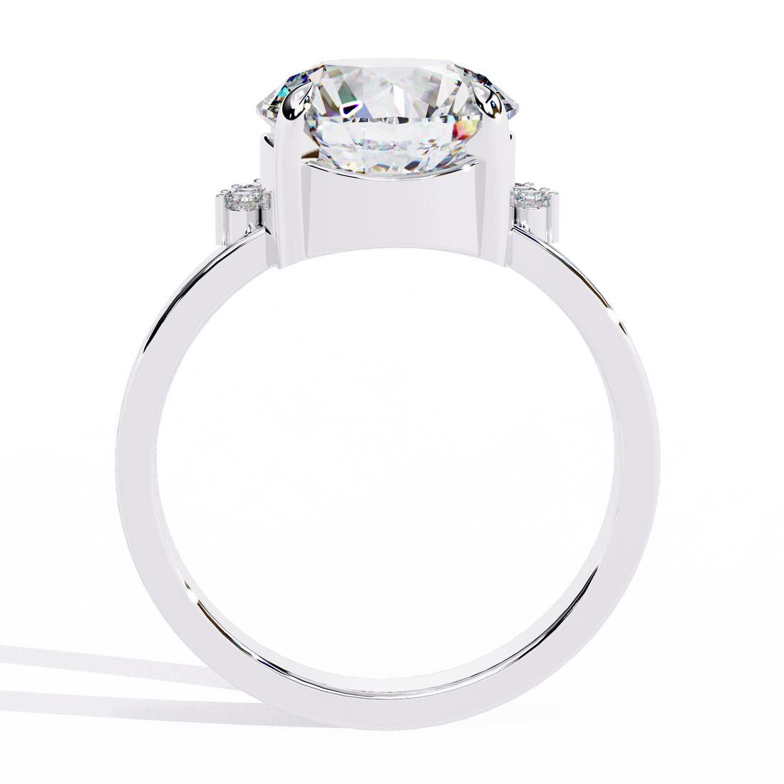 Luxe Halo Starburst Lab Diamond Ring 11