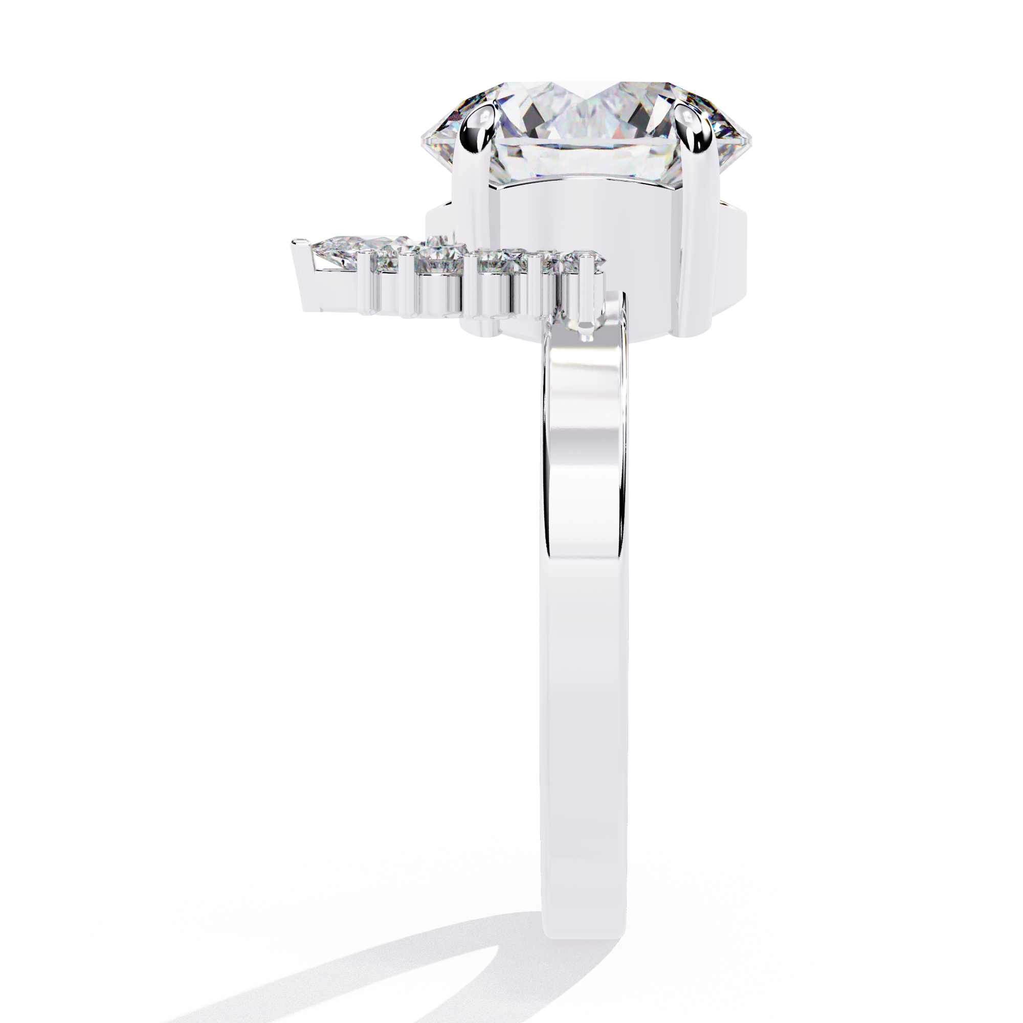 Luxe Halo Starburst Lab Diamond Ring 12