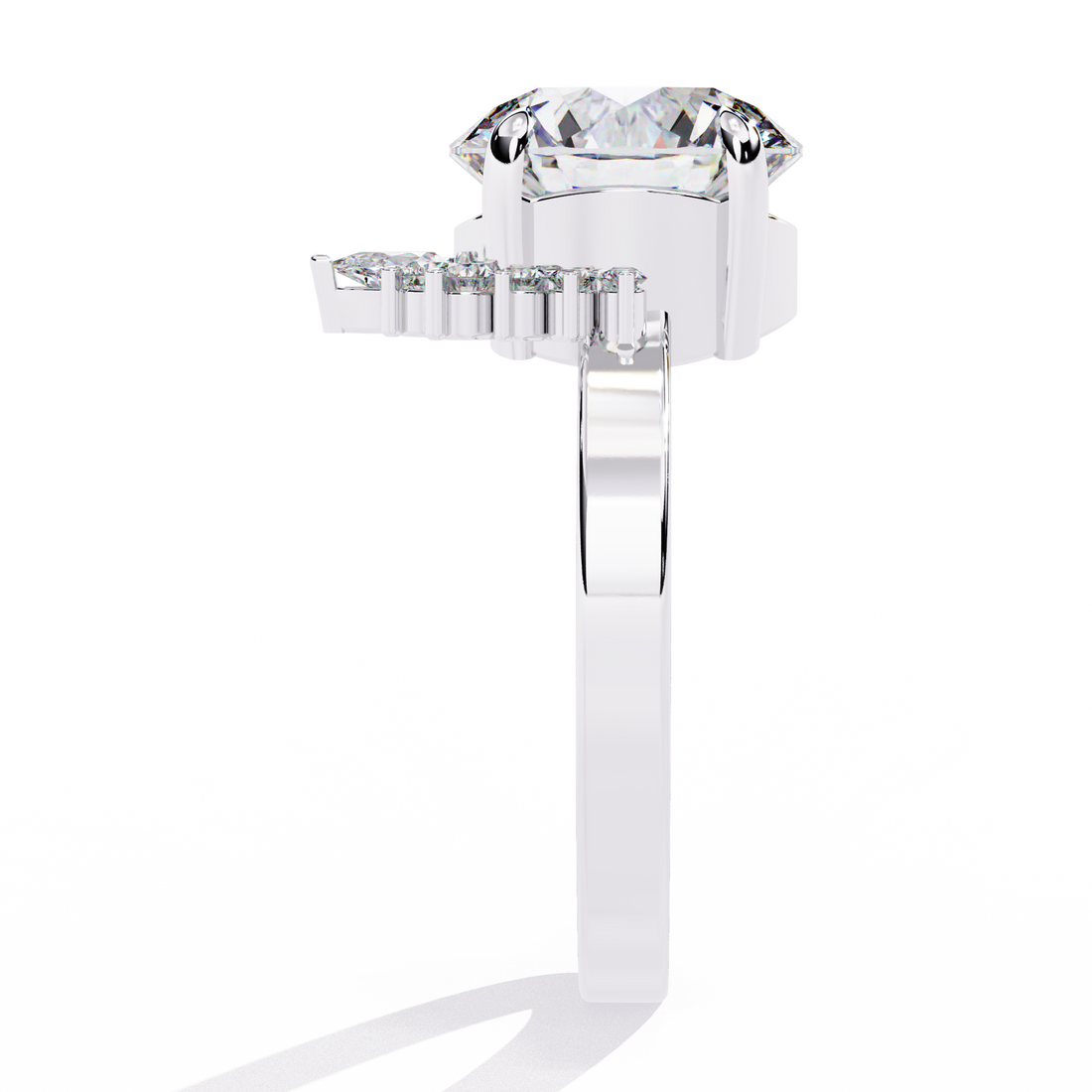 Luxe Halo Starburst Lab Diamond Ring 12