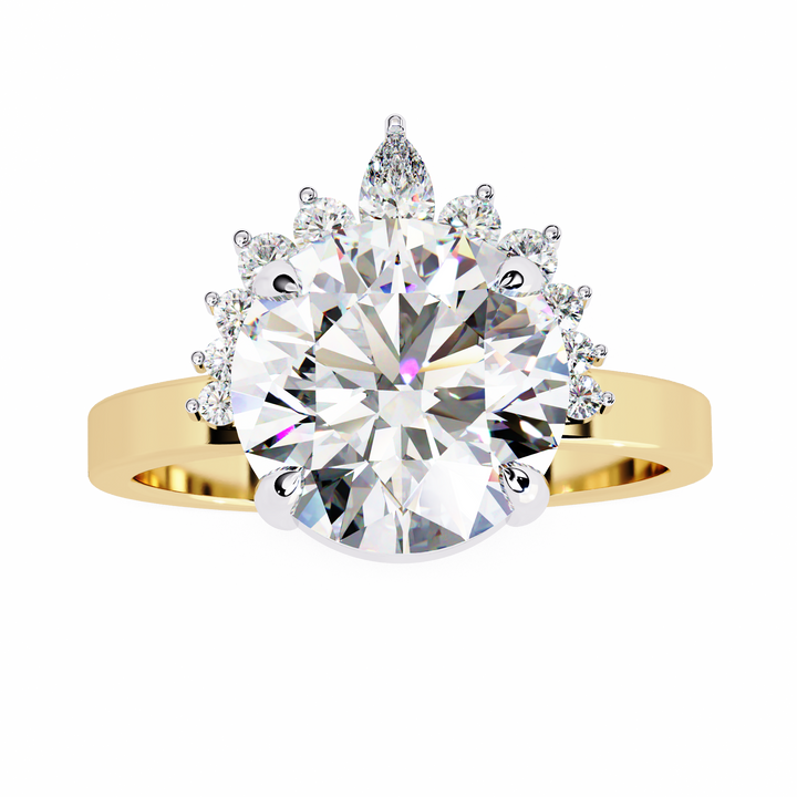 Luxe Halo Starburst Lab Diamond Ring 2