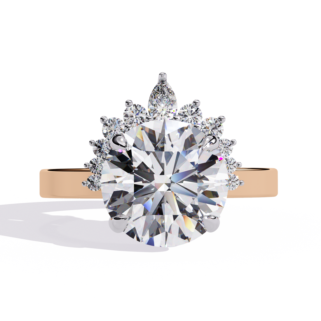 Luxe Halo Starburst Lab Diamond Ring 5