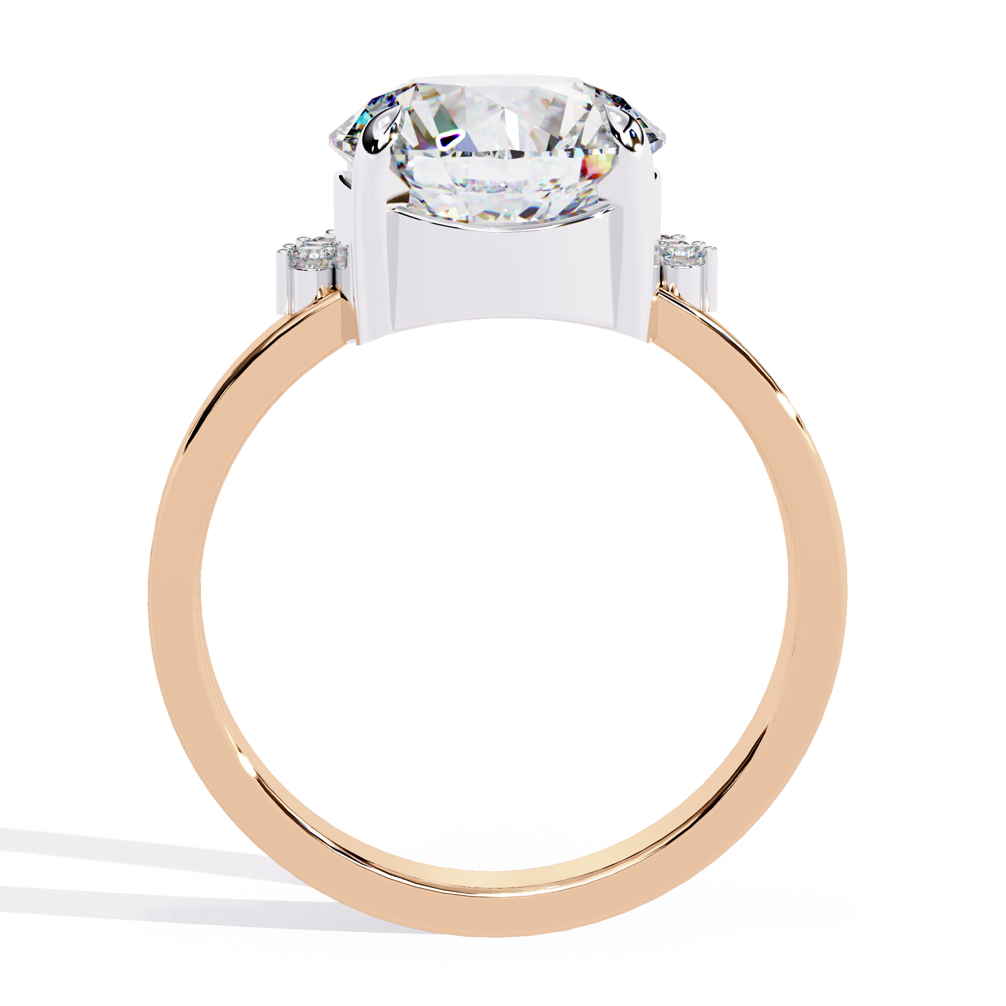 Luxe Halo Starburst Lab Diamond Ring 8