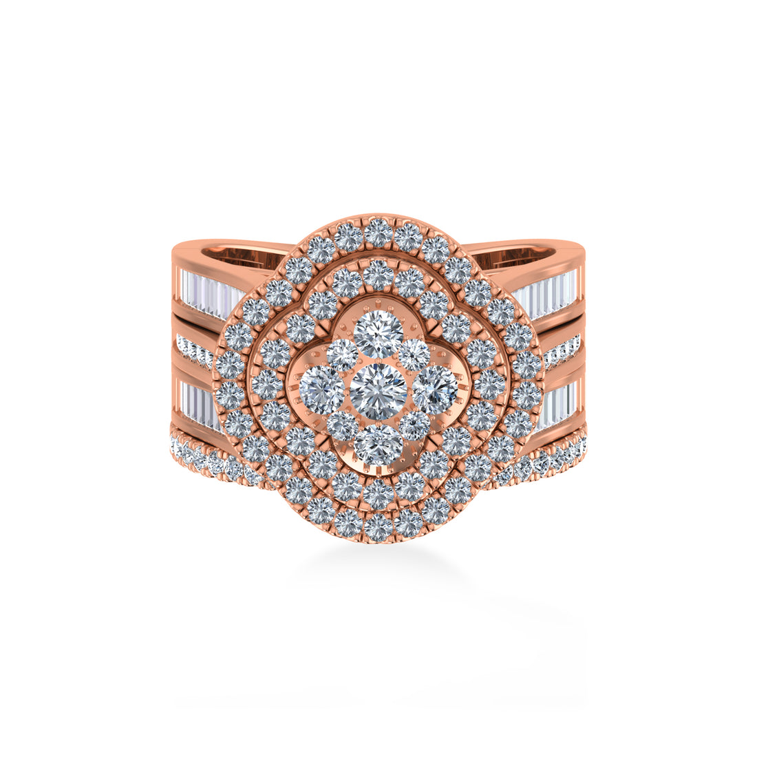 Luxury Floral Cluster Lab-Grown Diamond Cocktail Ring