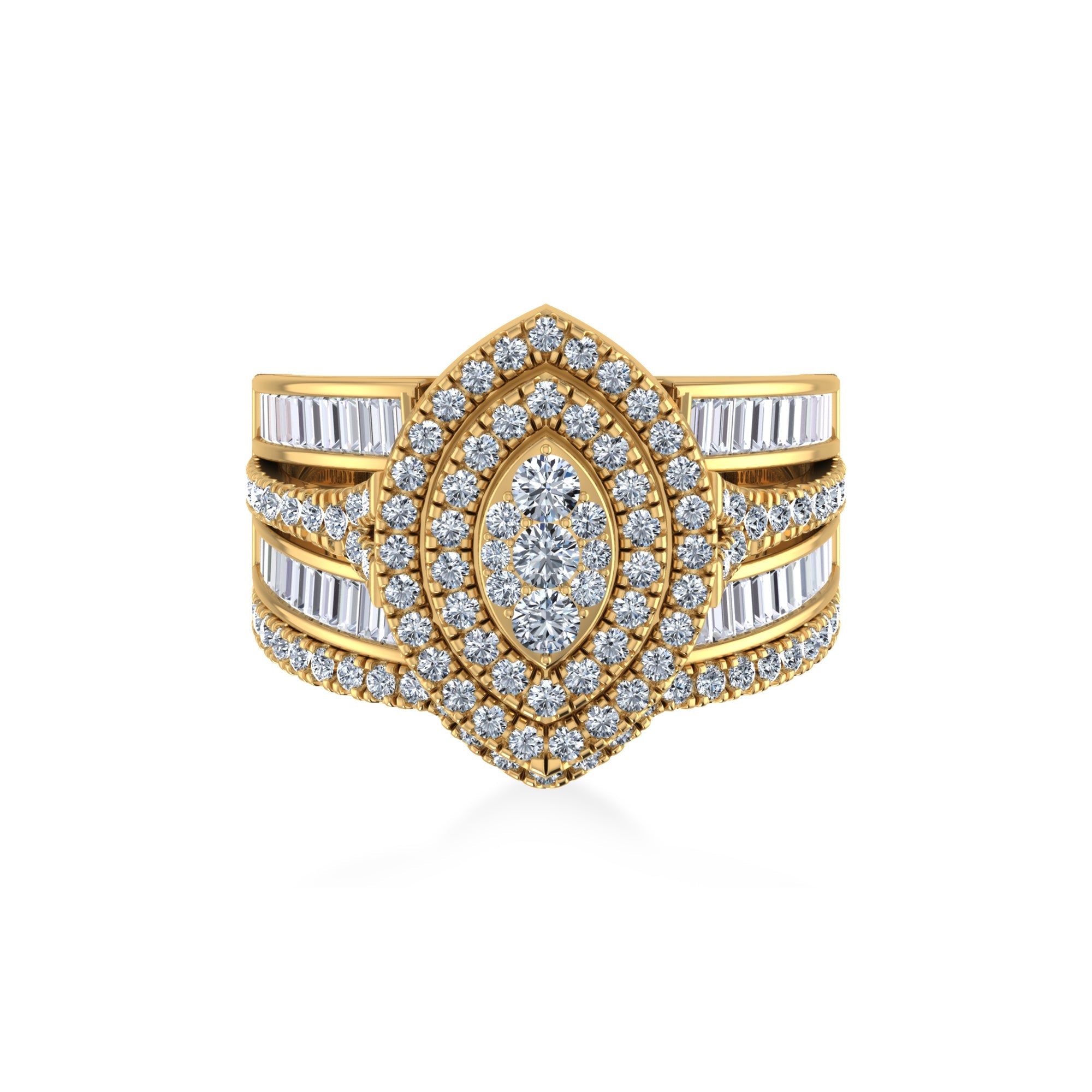Luxury Marquise Halo Lab Diamond Cocktail Ring