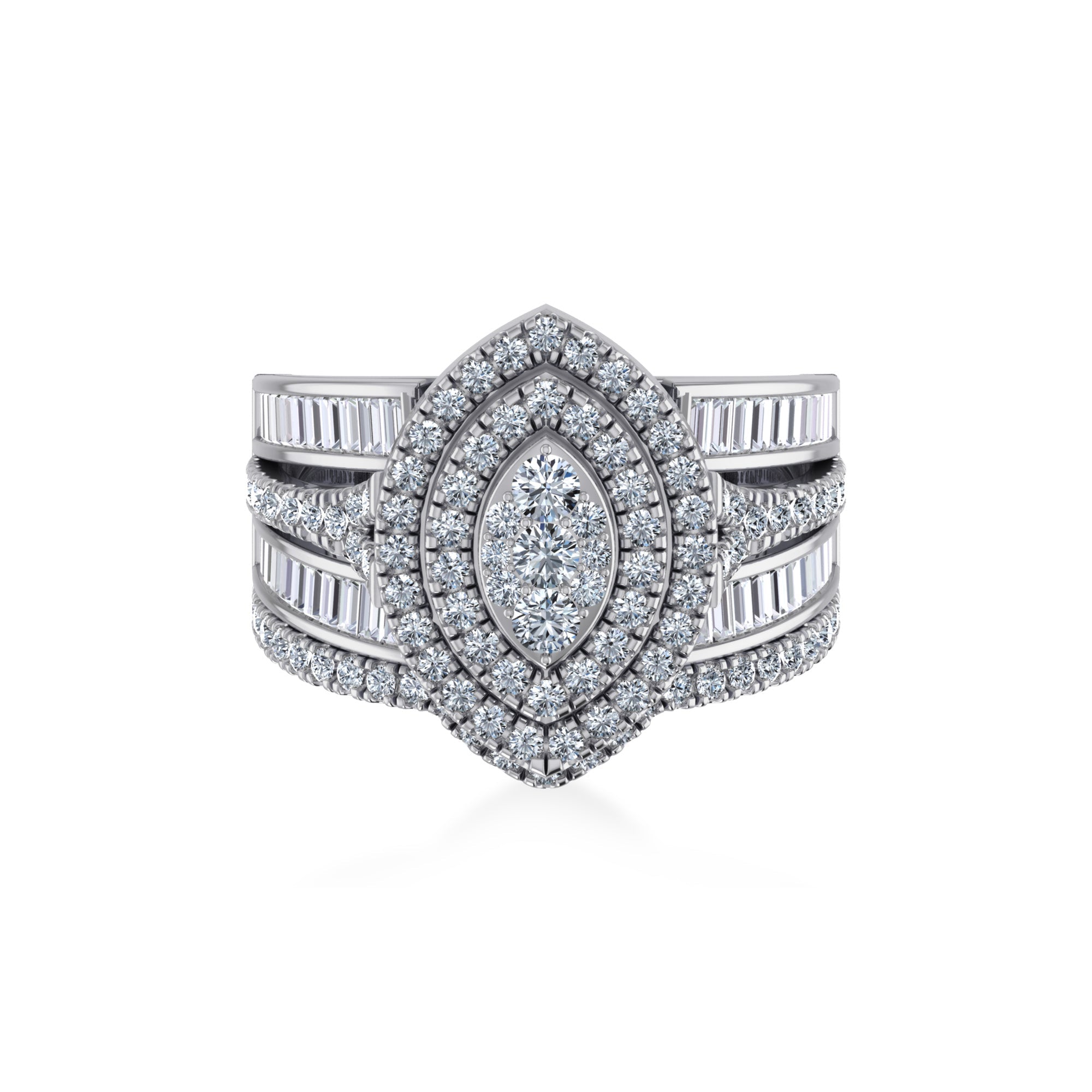 Luxury Marquise Halo Lab Diamond Cocktail Ring 7