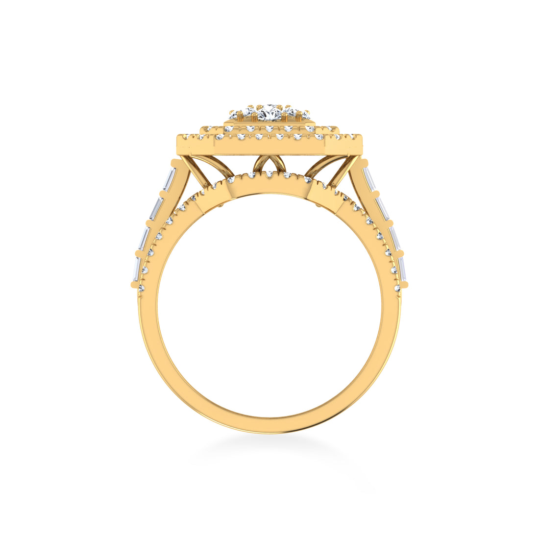 Luxury Octagon Cluster Lab-Grown Diamond Cocktail Ring 3