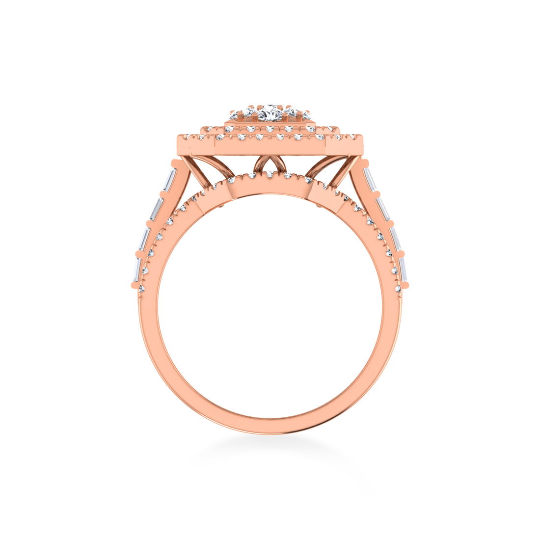 Luxury Octagon Cluster Lab-Grown Diamond Cocktail Ring 6