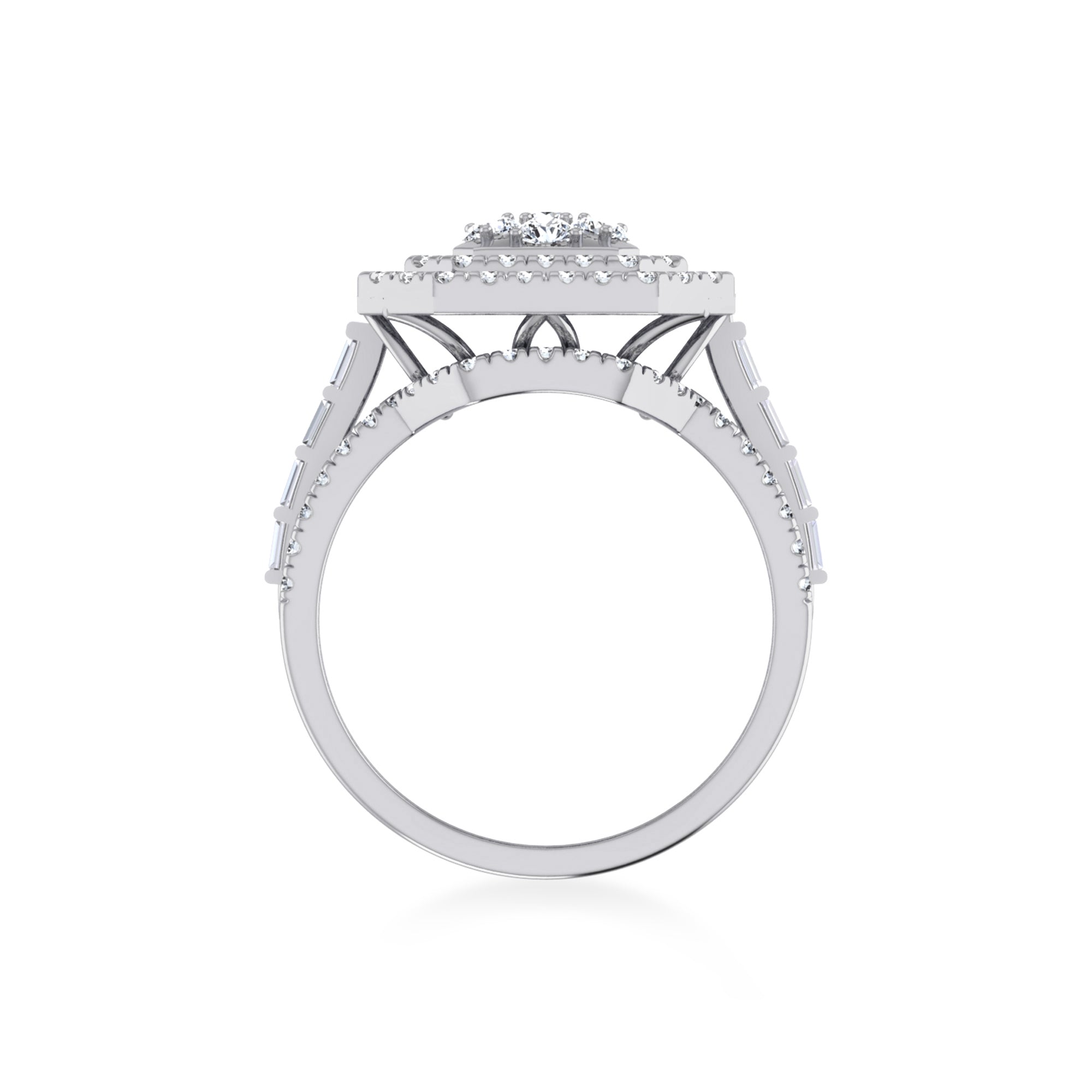 Luxury Octagon Cluster Lab-Grown Diamond Cocktail Ring 9