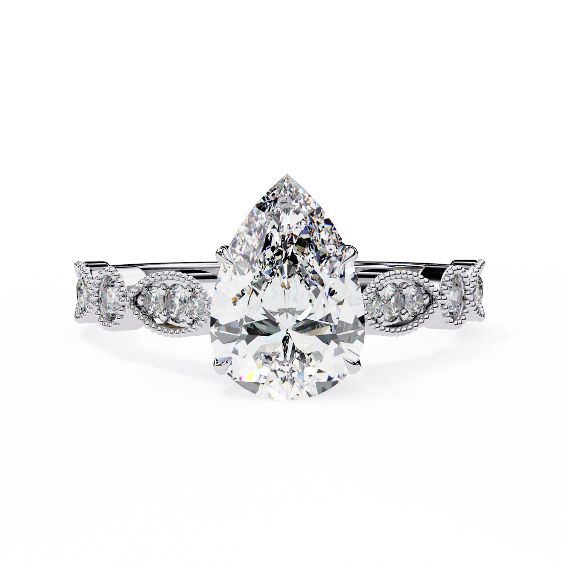 Luxury Round Cut Diamond Ring with Vintage-Inspired10