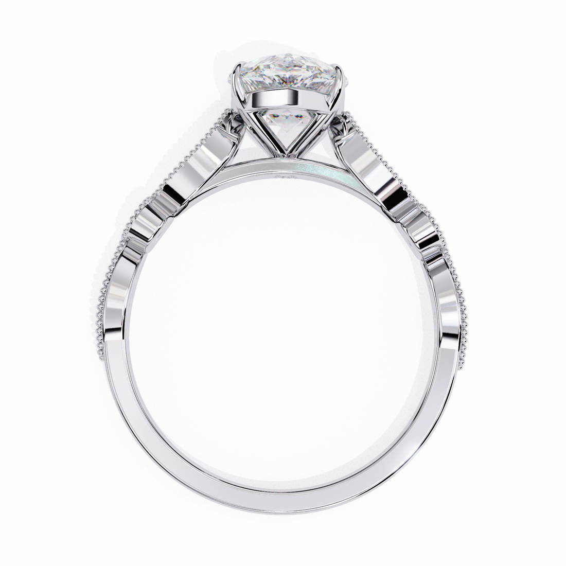 Luxury Round Cut Diamond Ring with Vintage-Inspired12
