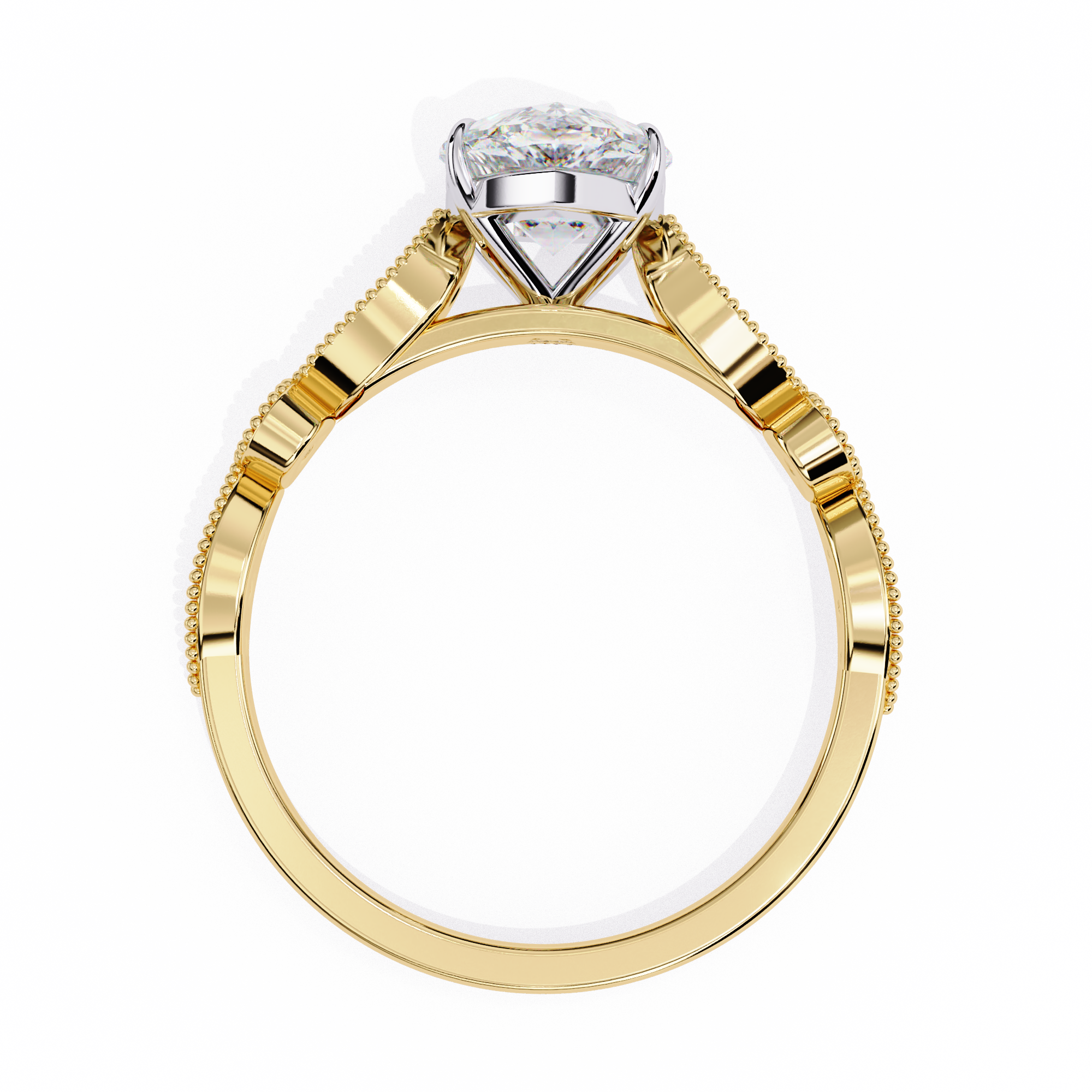 Luxury Round Cut Diamond Ring with Vintage-Inspired4