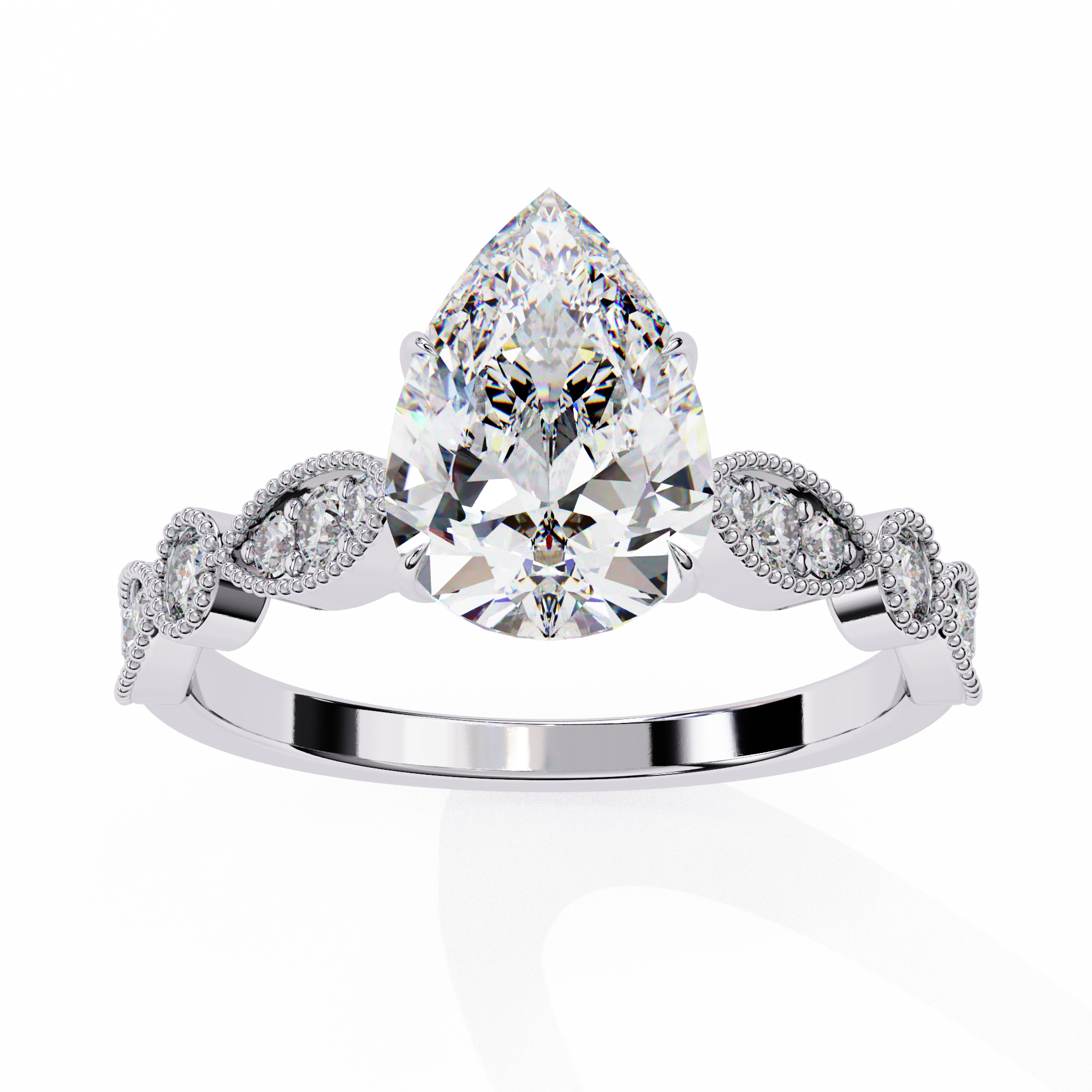 Luxury Round Cut Diamond Ring with Vintage-Inspired9