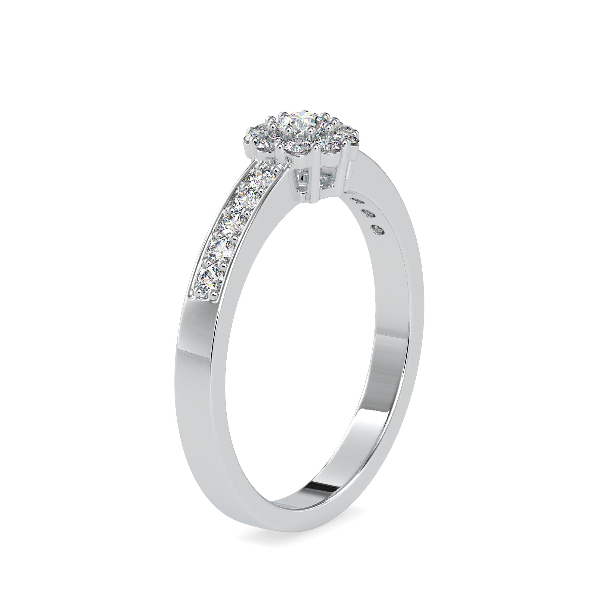 Luxury Sleek Diamond Ring 6